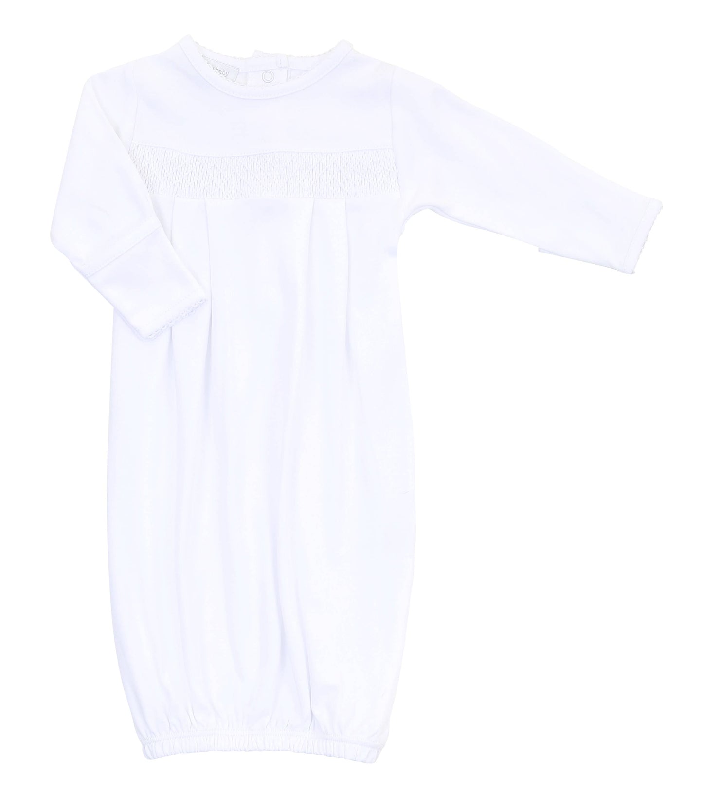 Essentials White Smocked Gown