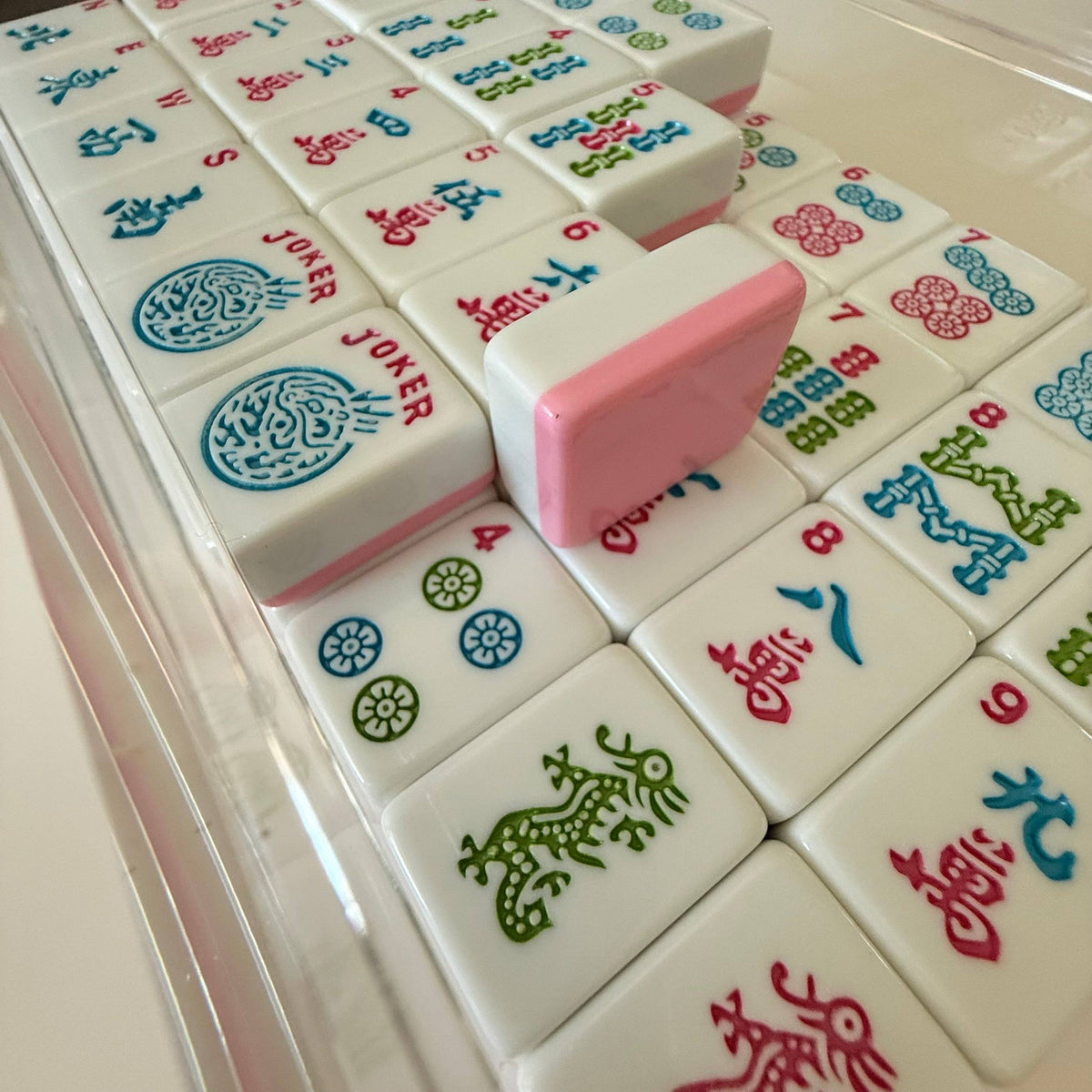 American Mahjong Tile Set (160) Pink Peony