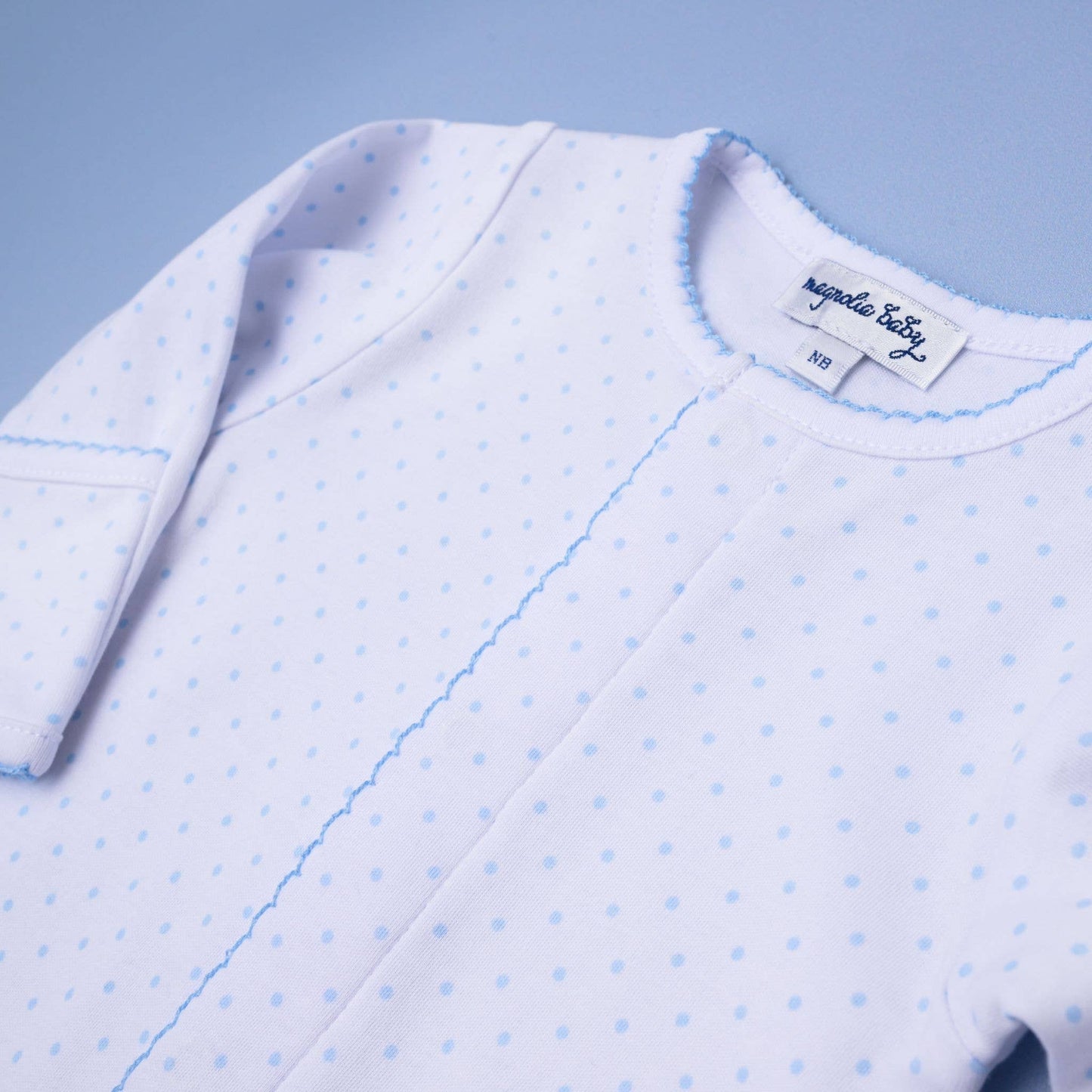Blue Mini Dots Footie