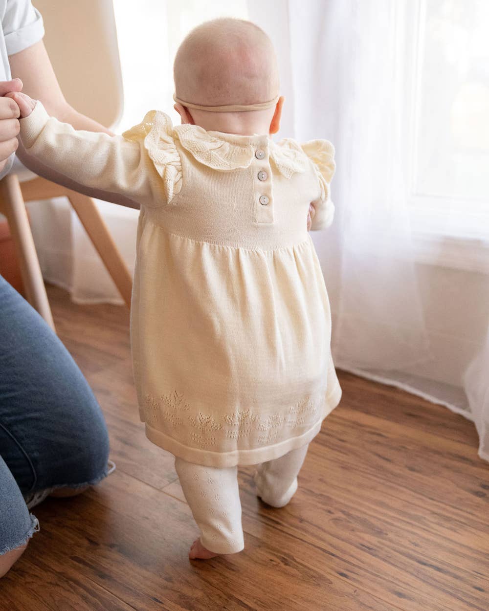 Milan Ruffle Collar Organic Dress