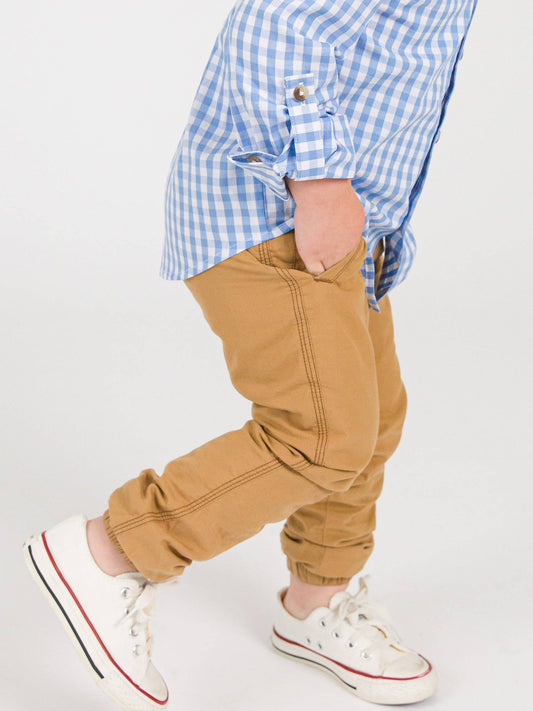 Boys Khaki Jogger Pants