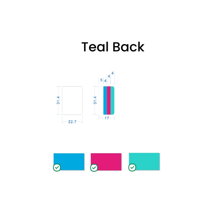 Teal Lunaflor Mahjong Tiles Set