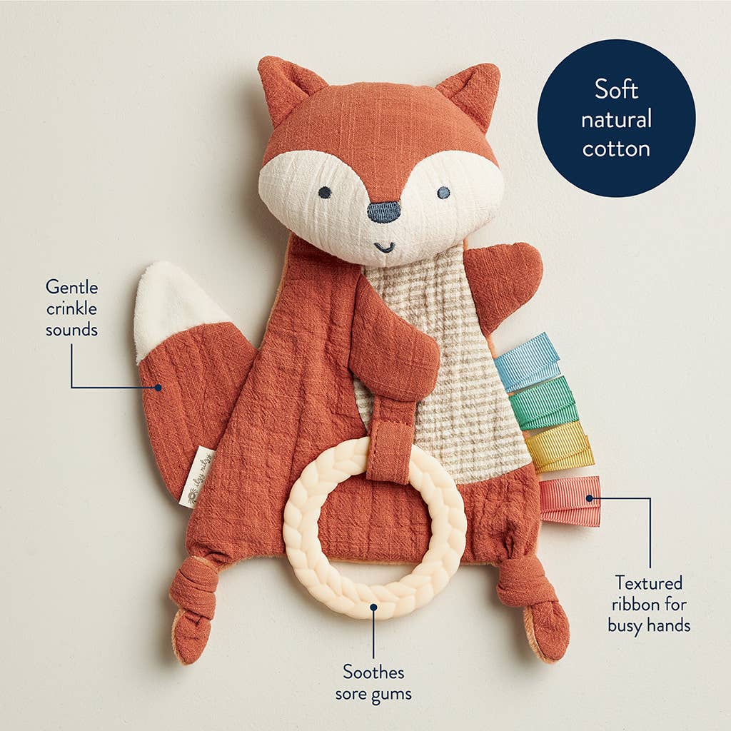 Fox Bitzy Crinkle™ Sensory Toy Teether