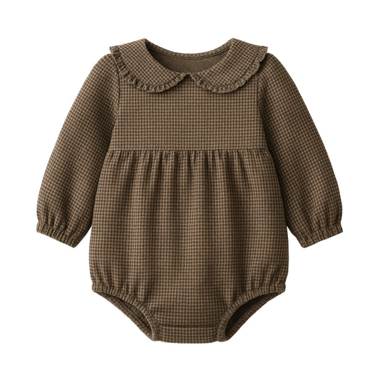 Flannel Romper Chestnut