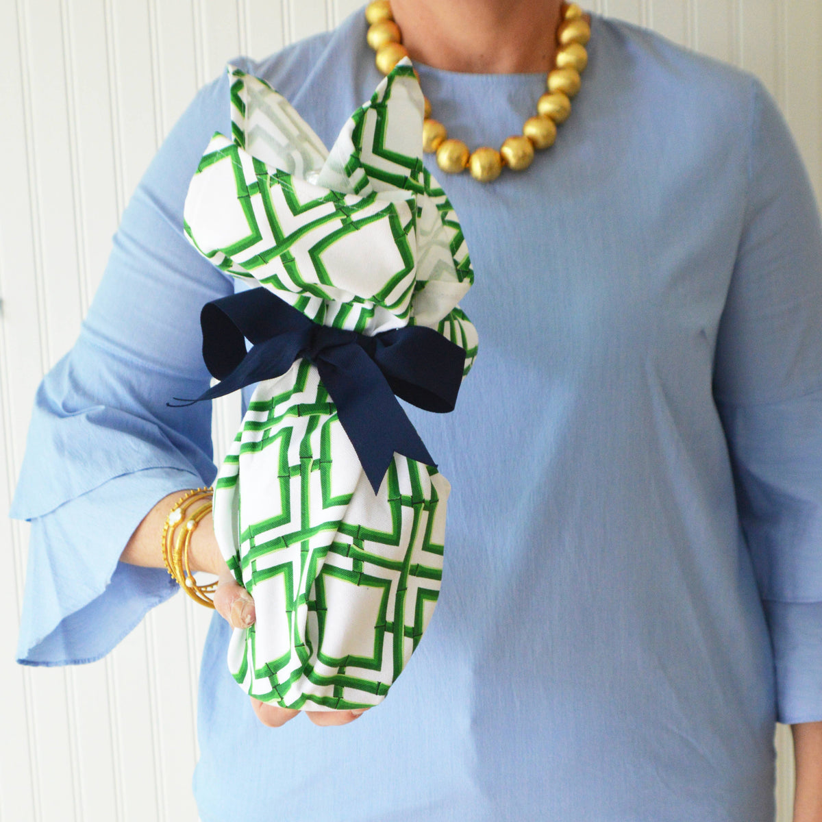 Hostess Tea Towel Green Bamboo