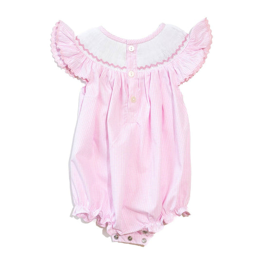 Little Sister Smocked Gingham Bubble