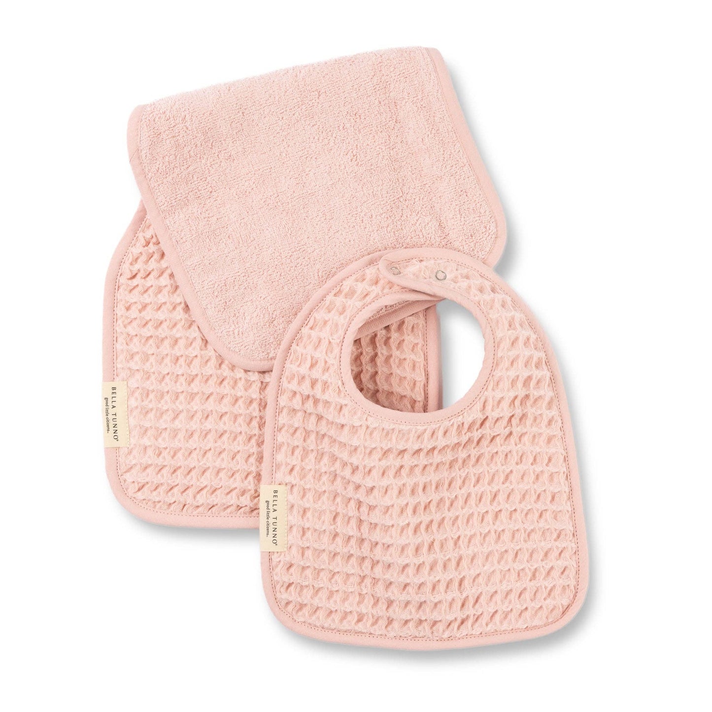 Reversible Bib/Burp Set Blush