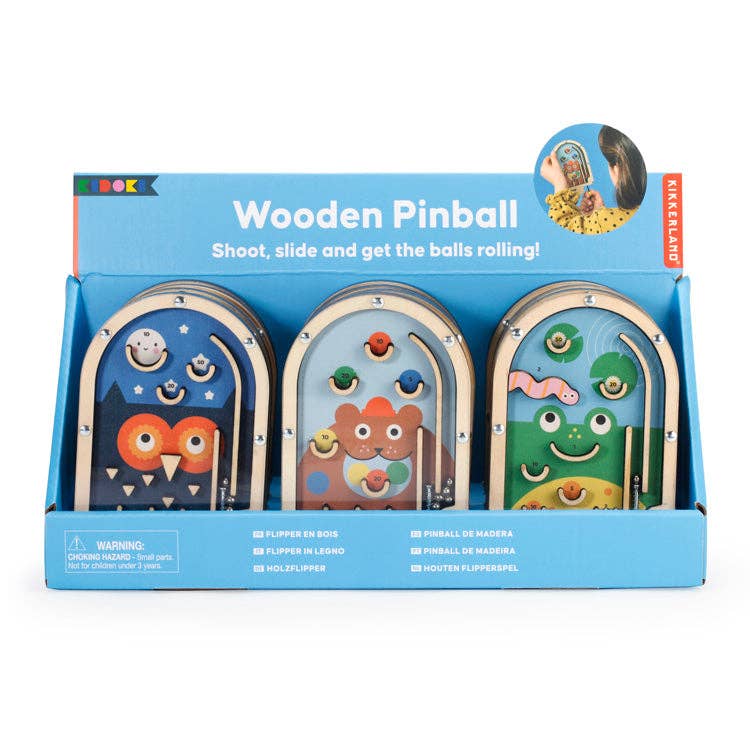 Asst Wooden Pinball Game