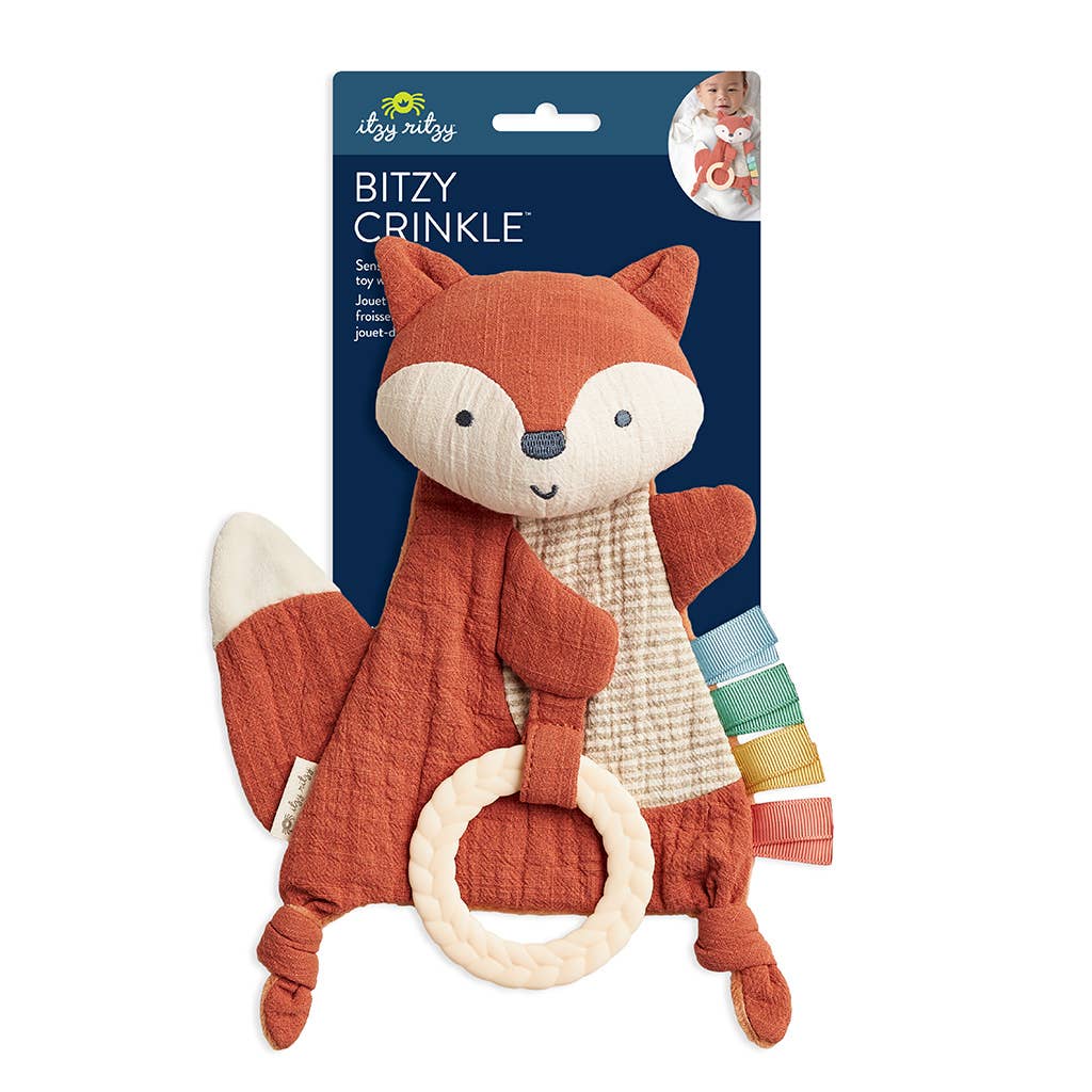 Fox Bitzy Crinkle™ Sensory Toy Teether