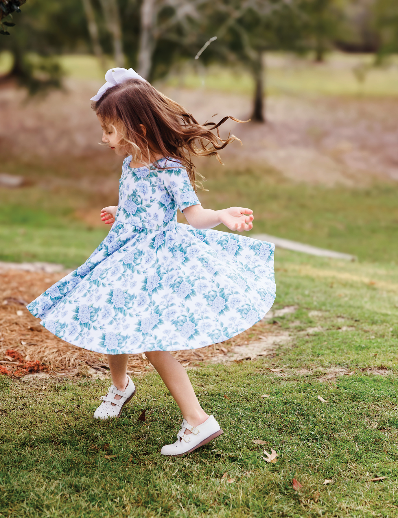 Hydrangea Organic Twirl Dress
