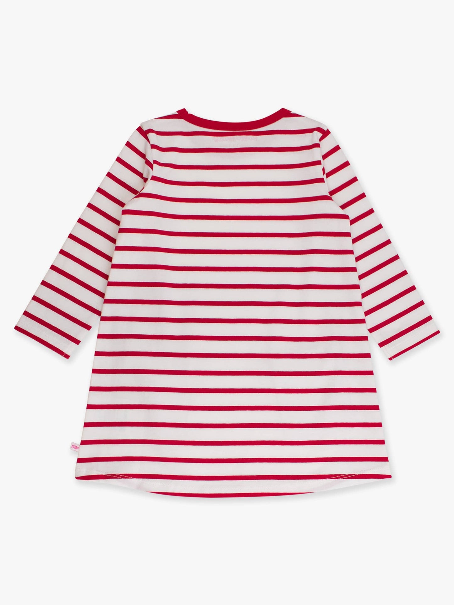 Red Stripe Knit Tree Pockets Dress