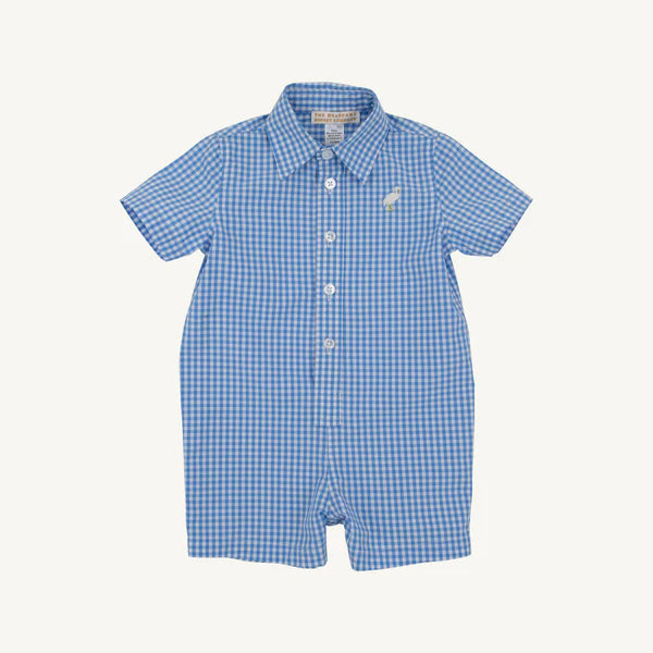 Sir Proper Romper Blue Gingham