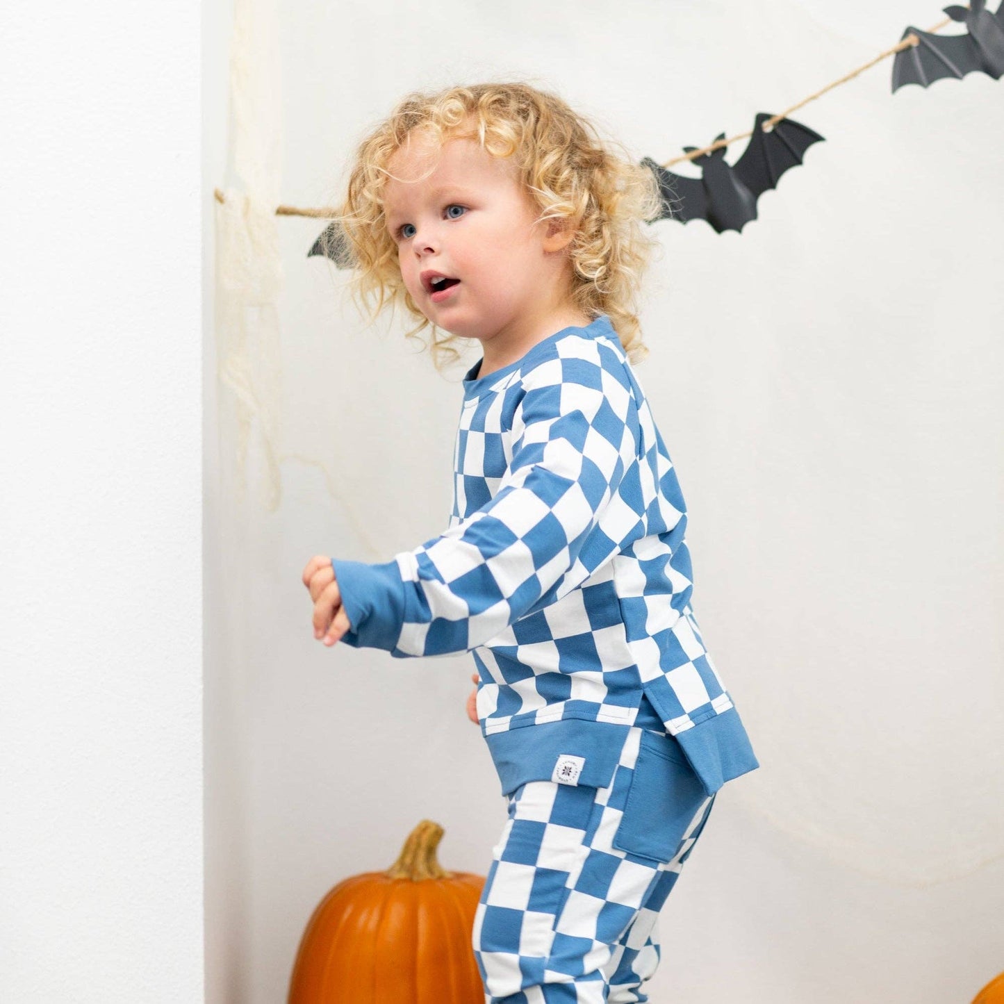 Checker Blue Jogger Set