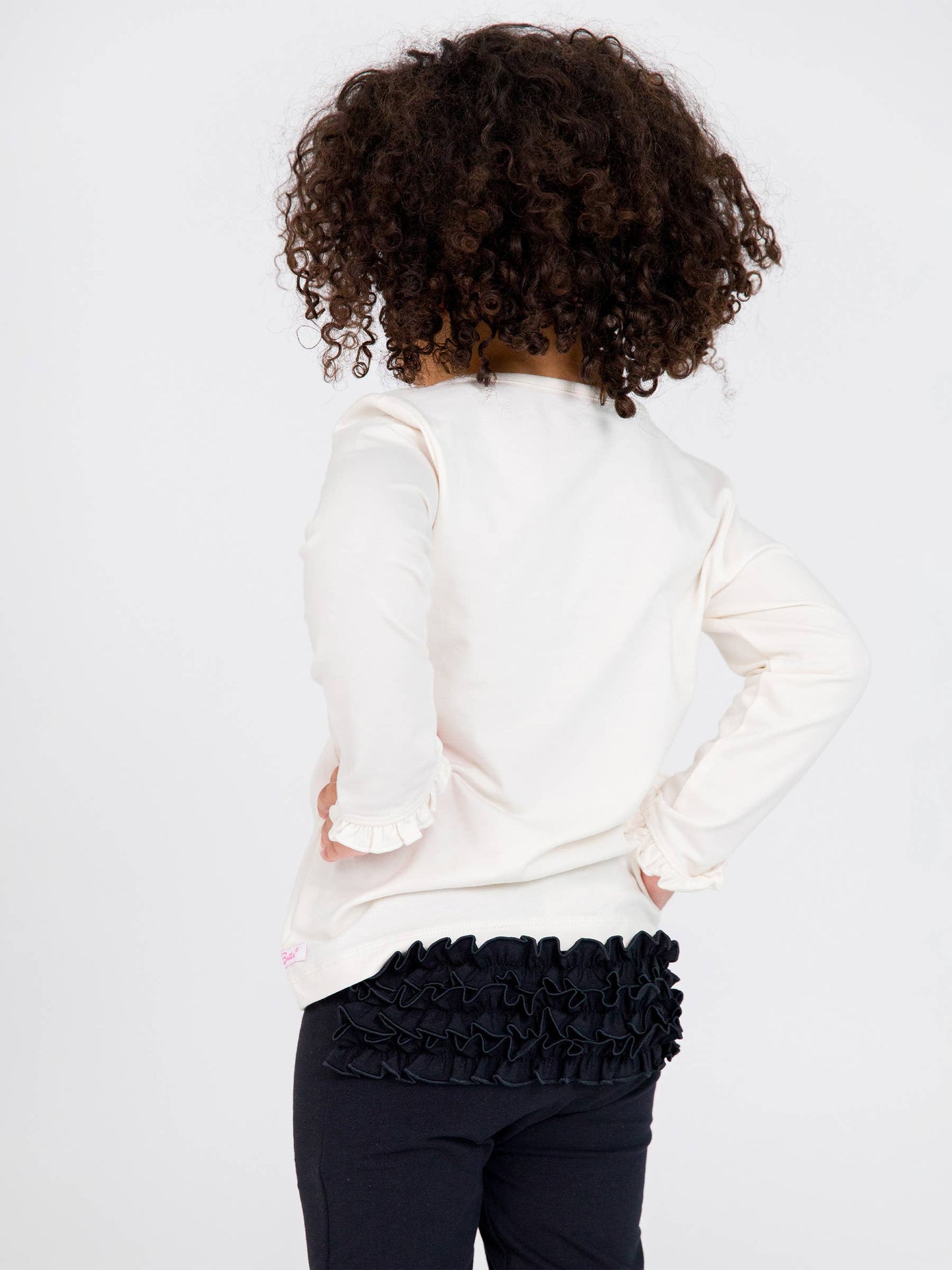 Ivory Knit Ruffle Sleeve Top