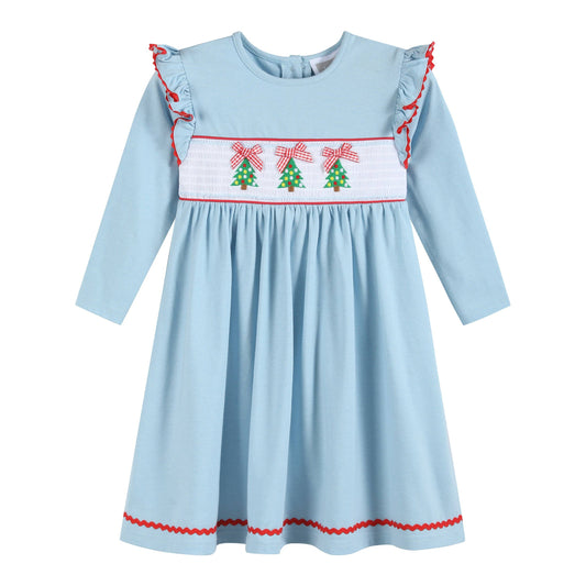 Smocked Tree Knit Dress