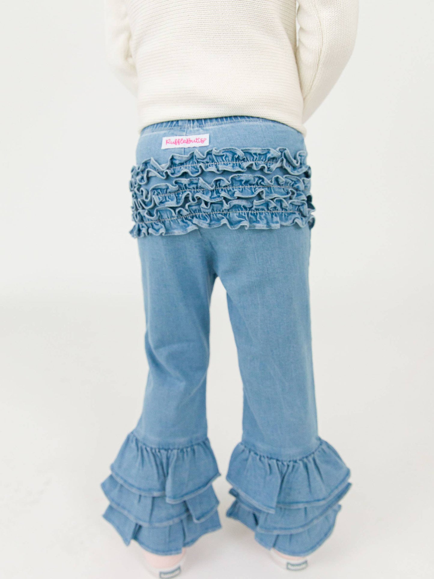 Toddler Denim Ruffle Flare Pants