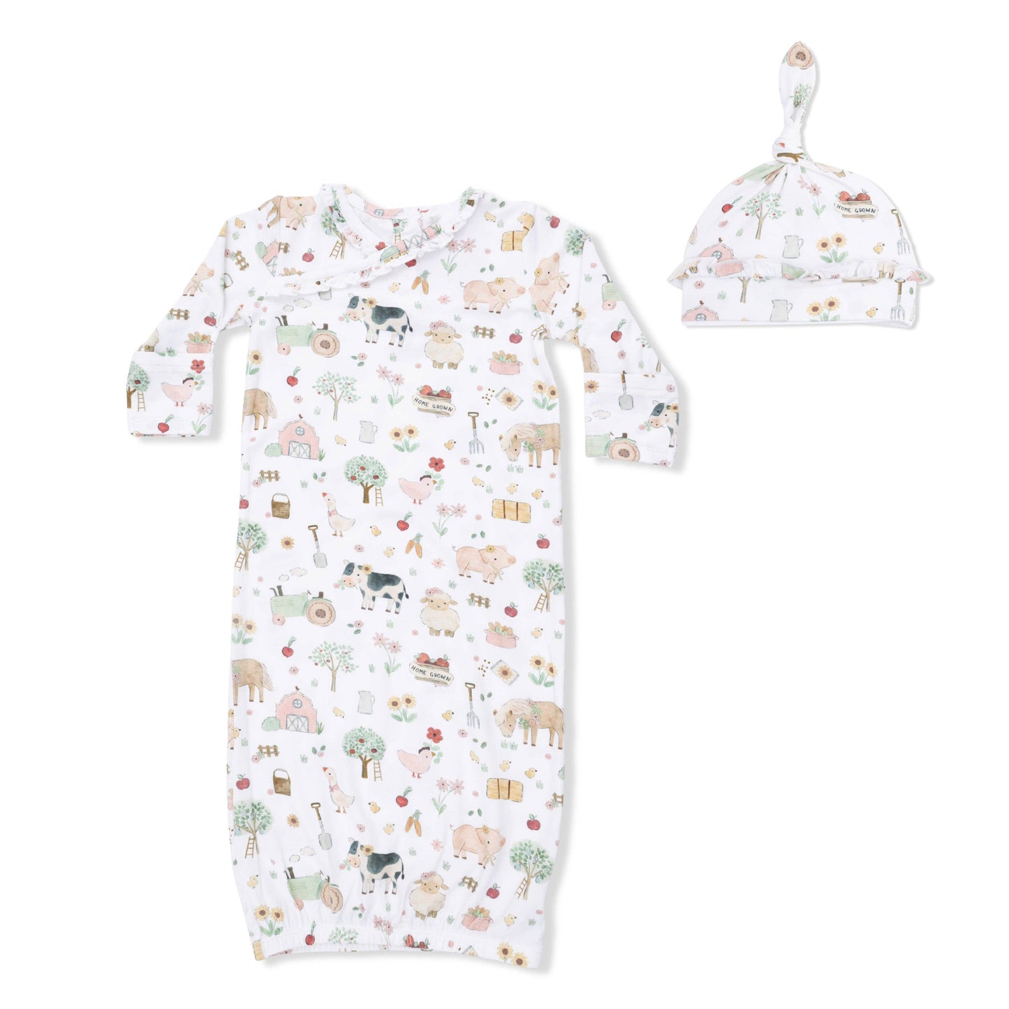 Cute Farm Animals Gown Set