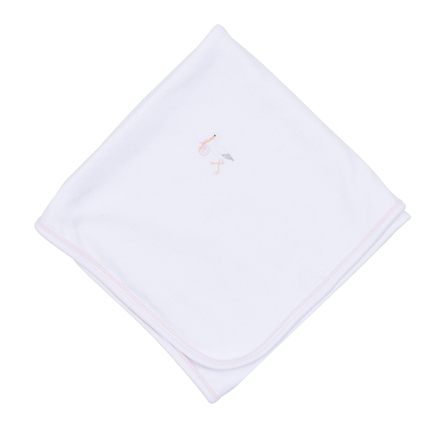Vintage Stork Receiving Blanket