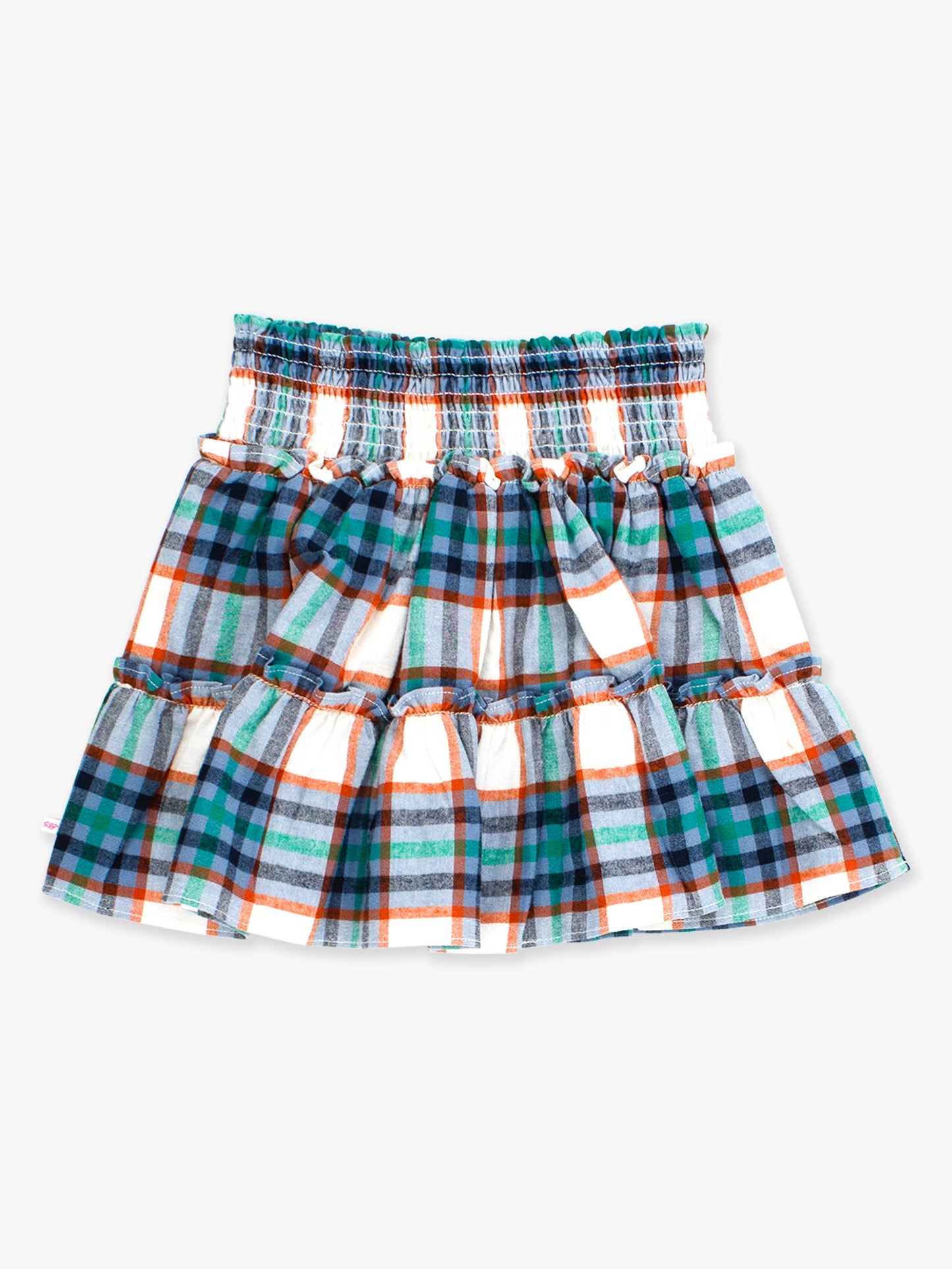 Peyton Plaid Smocked Skirt