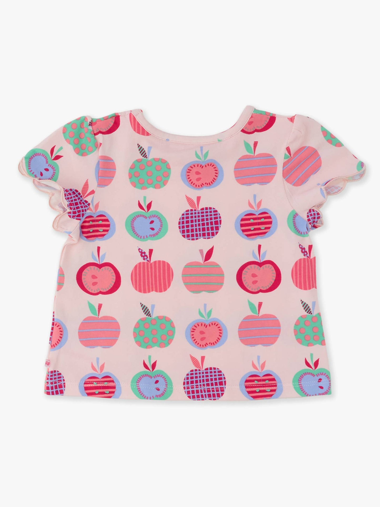 Apple Patch Knit Scallop Tee