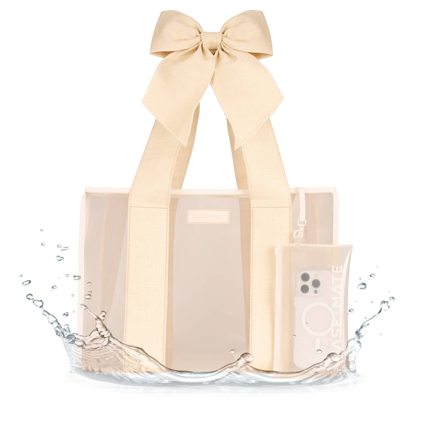 Case-Mate Ecru Bow Tote Bag
