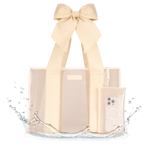 Case-Mate Ecru Bow Tote Bag