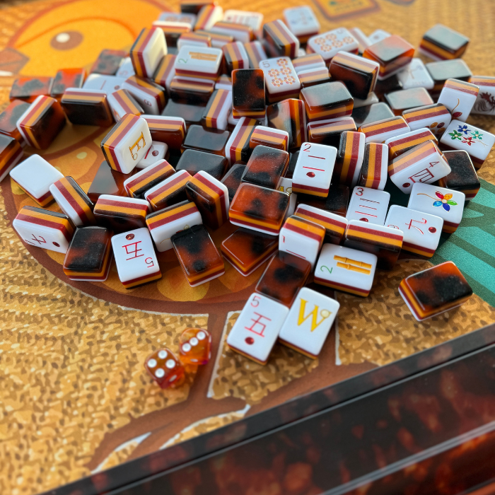 Tortoise Mahjong Rack Set