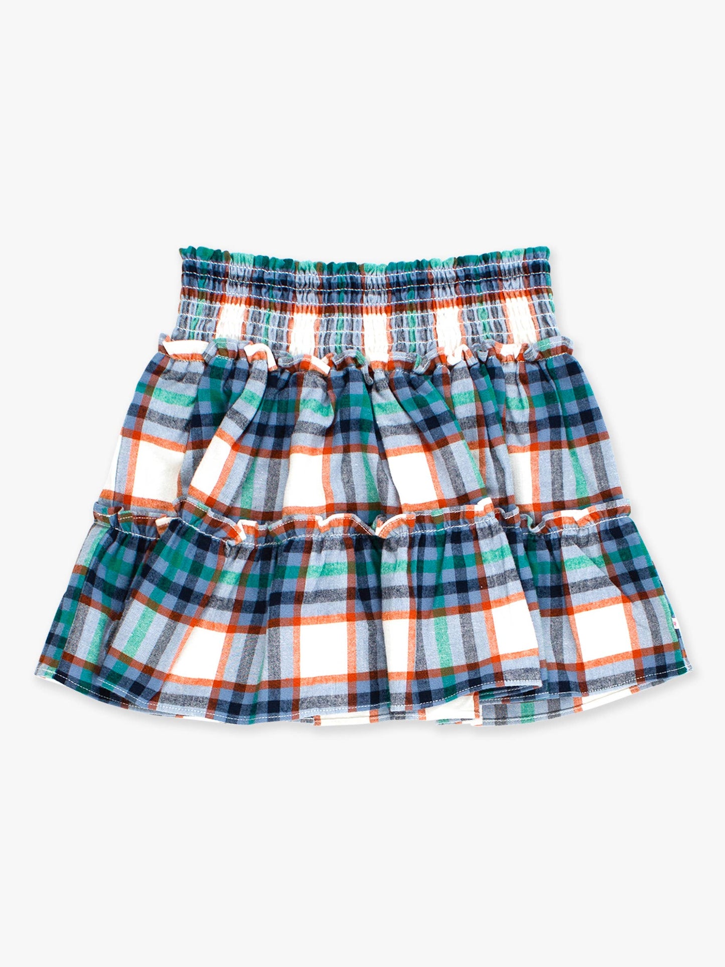 Peyton Plaid Smocked Skirt