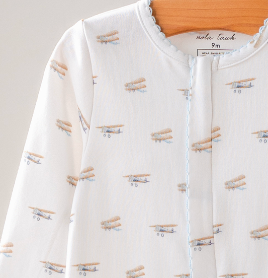 Plane  Organic Cotton Footie