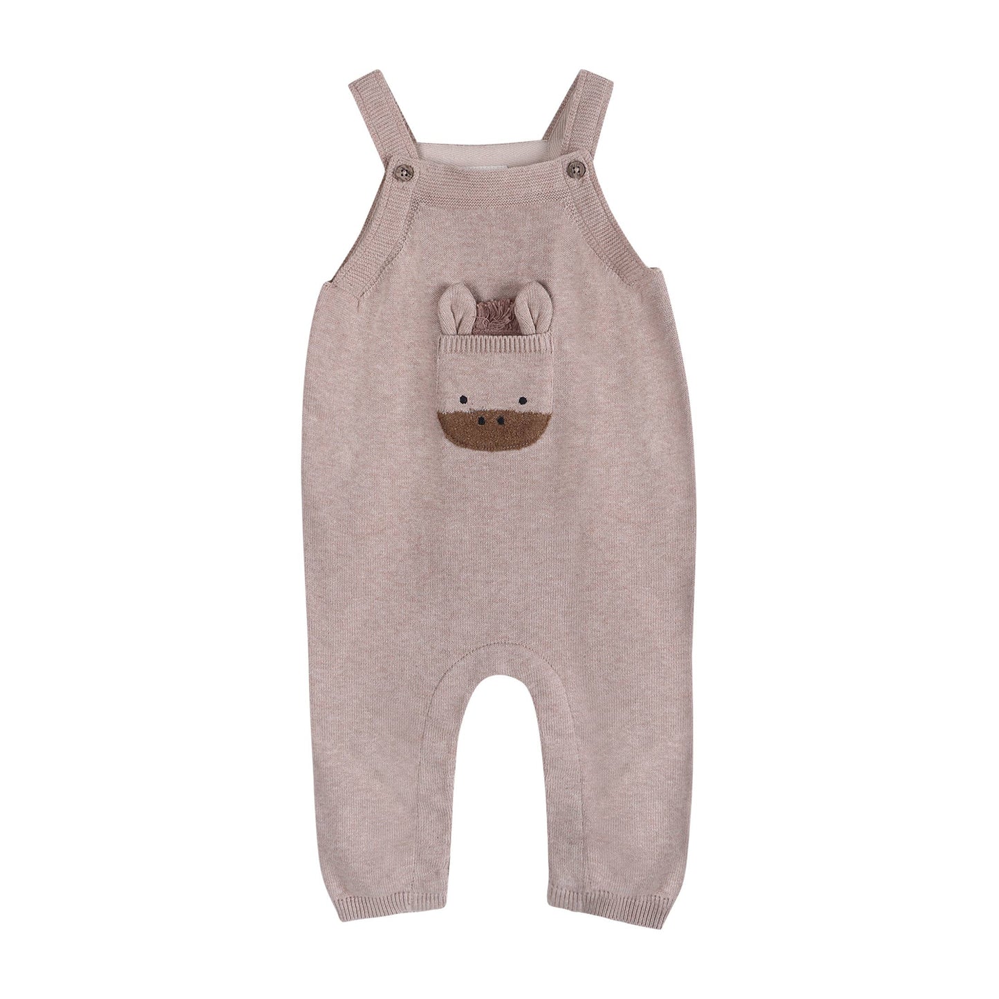 Horse Pocket Baby Organic Knit Set