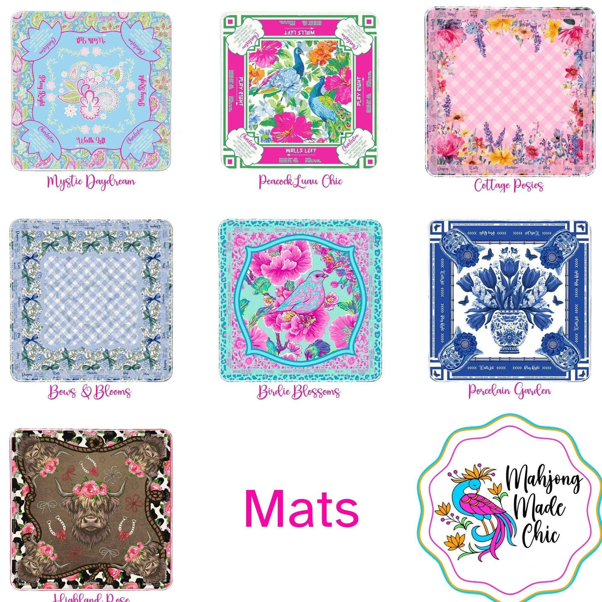 Porcelain Mahjong Mat
