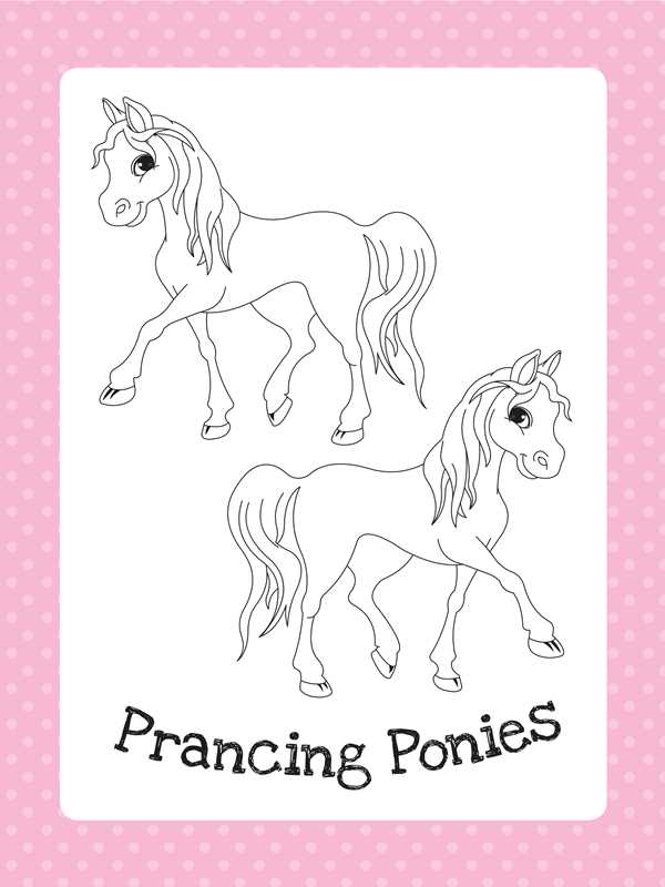 Too Cute Coloring Book: Ponies