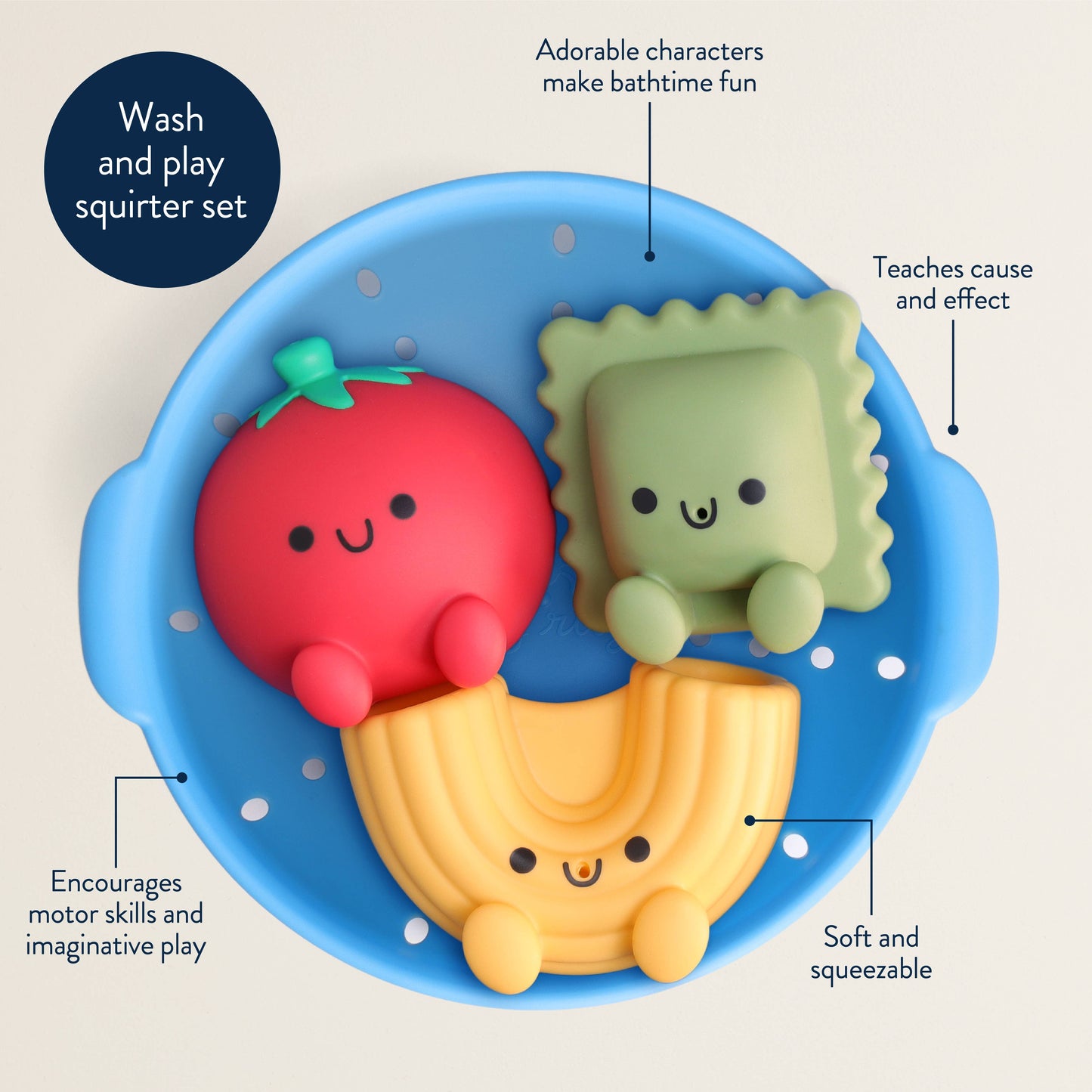 Pasta Itzy Splash Pals™ Bath Toys