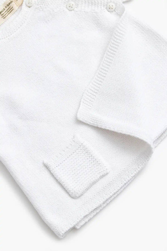 Little Darling Sweater Set White