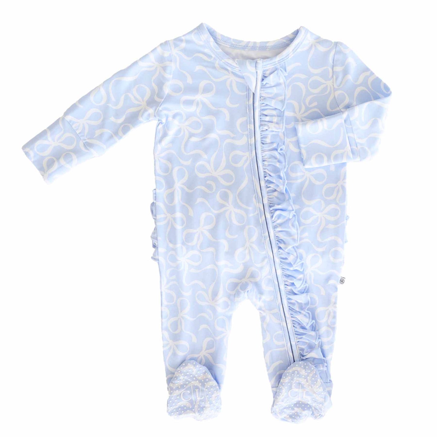 Blue-tiful Bows Footie