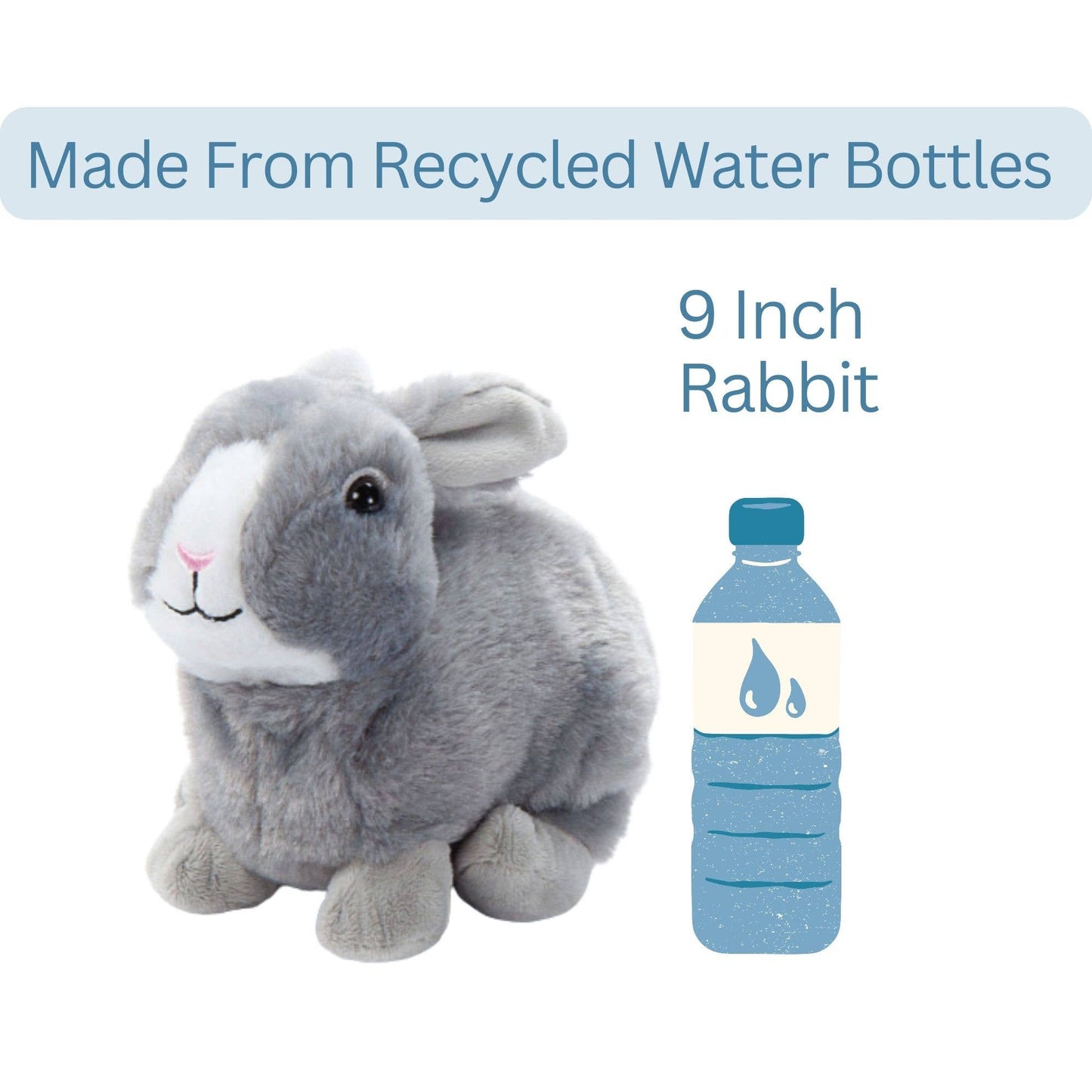 9" Wild Onez Rabbit Grey