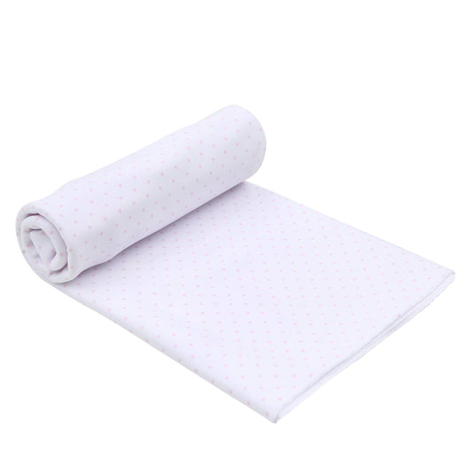 Pink Mini Dots Swaddle Blanket