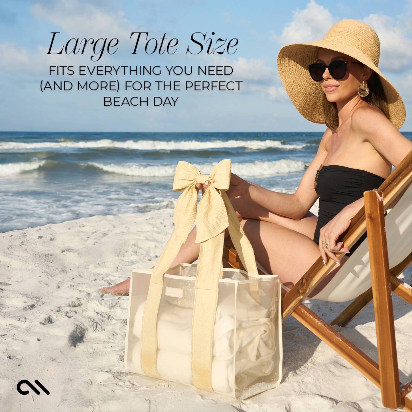Case-Mate Ecru Bow Tote Bag