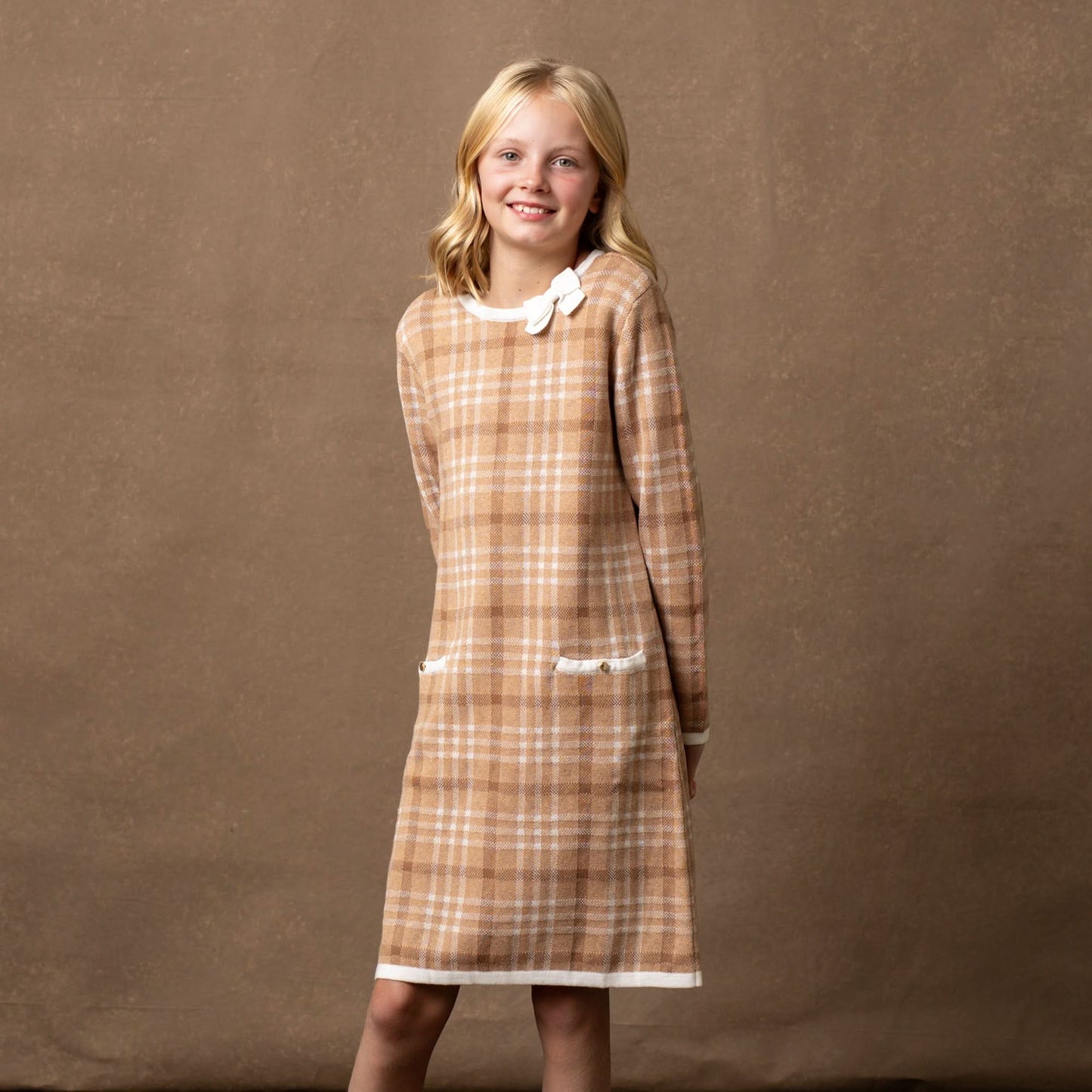 Organic Bow Sweater Dress
