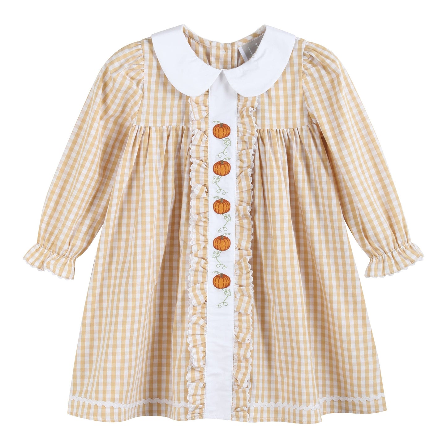 Gingham Pumpkin Vine Dress