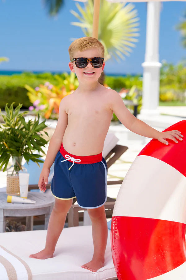 Tanner Trunks in Navy with Trim