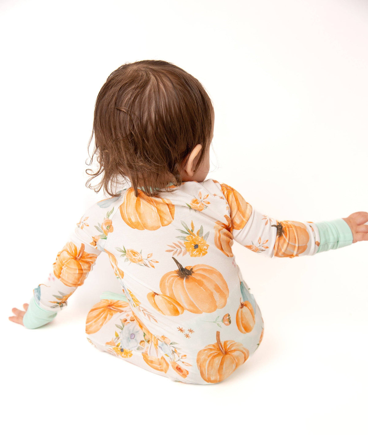 Pumpkin Floral Bamboo Zipper PJ