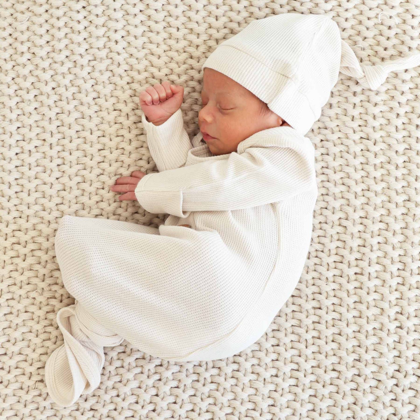 Eggshell Bamboo Waffle NB Set
