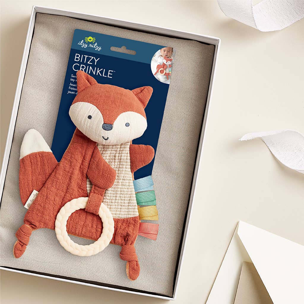Fox Bitzy Crinkle™ Sensory Toy Teether