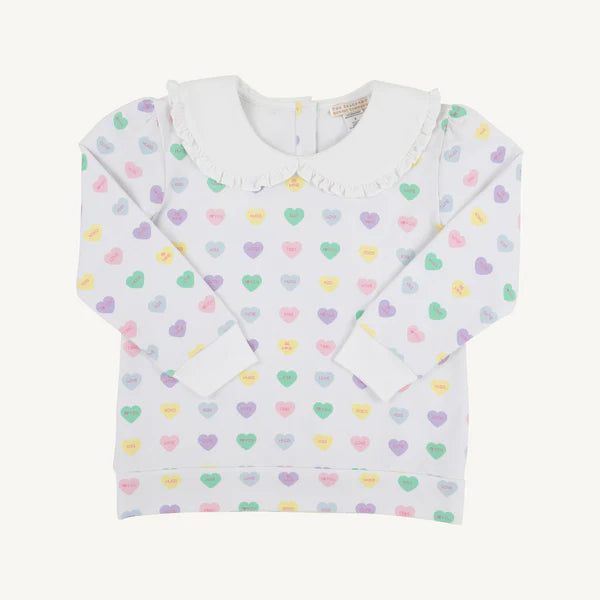 Maude's Ruffle Cassidy Crewneck Hearts