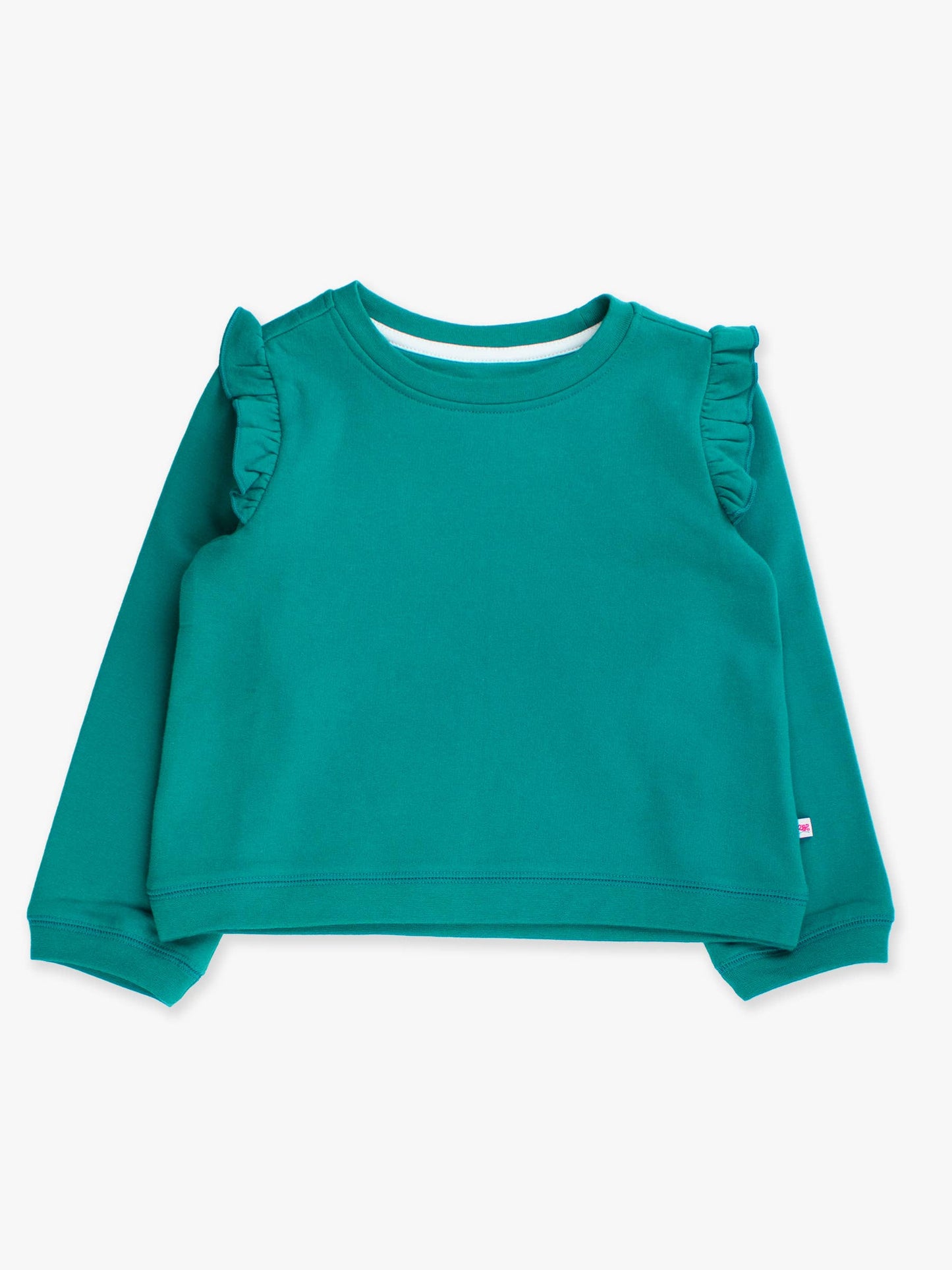 Green Knit Flutter Sweatshirt