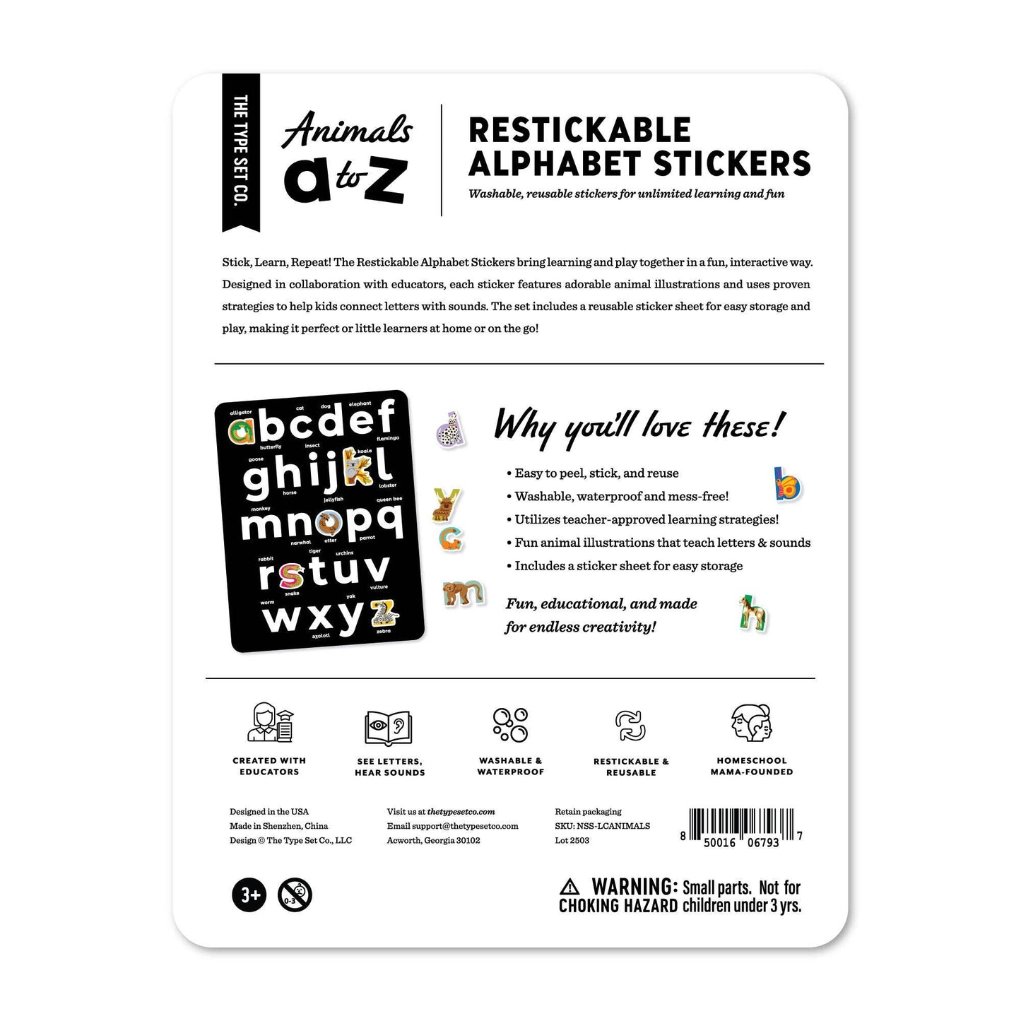 8 A to Z Restickable Alphabet8