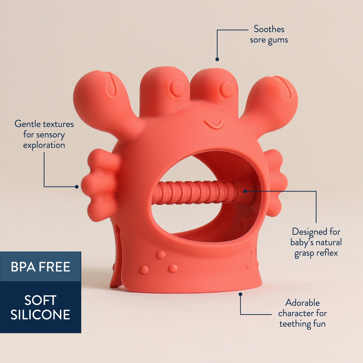 Crab Bitzy Grip™ Teether