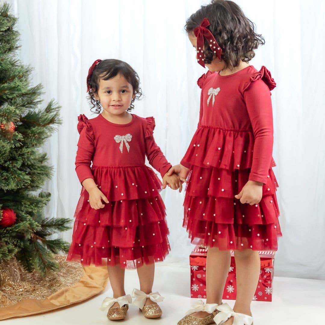 Christmas Pearl Tutu Dress
