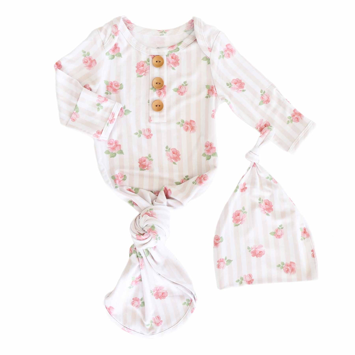 Rosy Newborn Gown Set